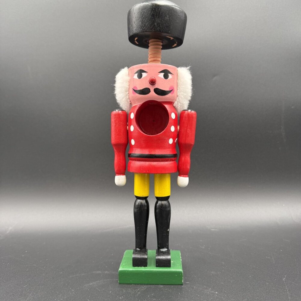 Nutcracker Soldier Wooden Sears and Roebuck Red/Yellow/Black‎ 10" Vtg - Picture 7 of 10